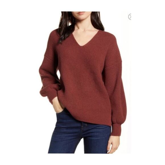 NEW Madewell Large Thornton Balloon Sleeve Sweater Size S - Picture 1 of 7